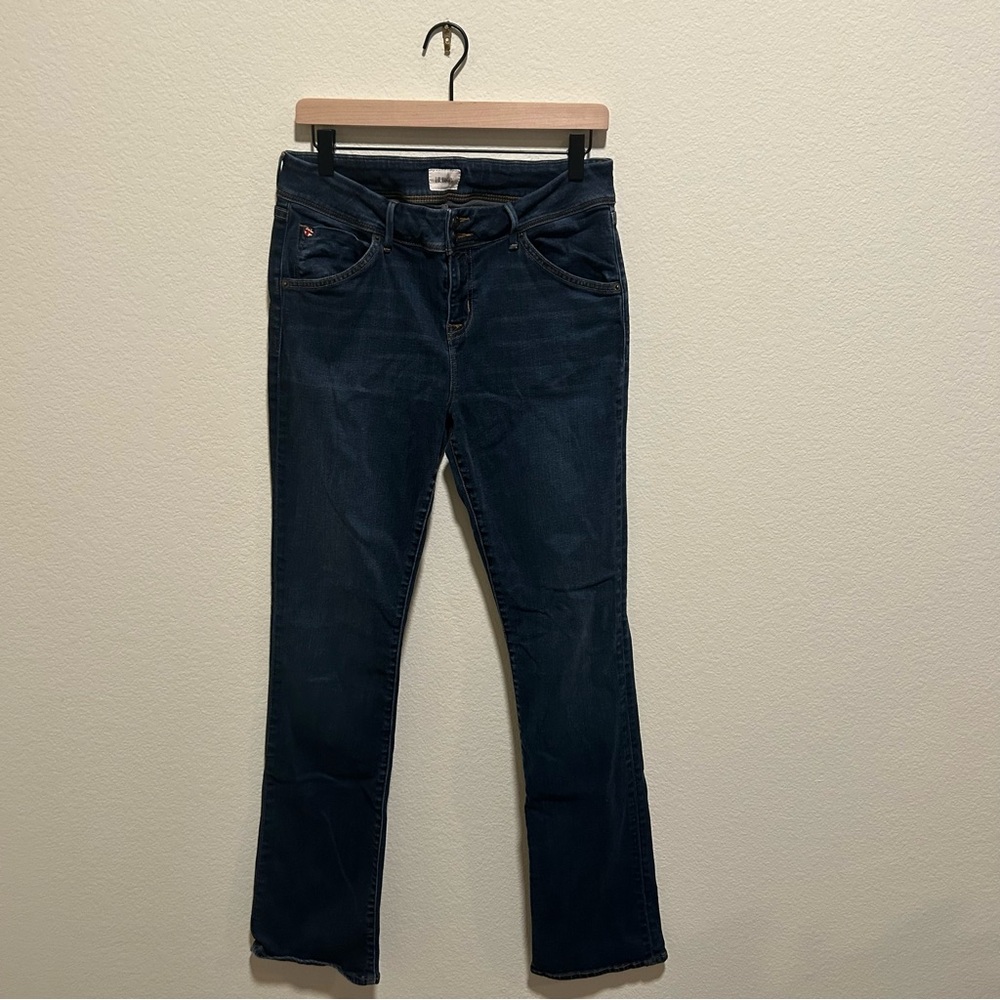 Hudson Jeans Women's Classic Blue Wash Denim Beth baby boot Flap Jean bootcut